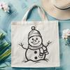 Snowman Printable Artwork In SVG, PNG, PDF And DXF File Formats