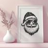 Beautiful Santa Wearing Sunglasses - Free SVG Download