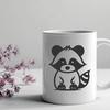 Sitting Racoon DXF - Printable Artwork For Commercial Use