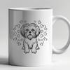 Artistic Sitting Shih Tzu - PNG