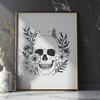 Artistic Skull Digital Drawing - Free SVG Download