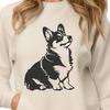 Sitting Welsh Corgi Drawing - Free PNG