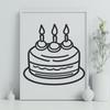 Free Unique Birthday Cake Digital Artwork PNG - Commercial Use