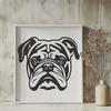 Beautiful Bulldog - Glowforge SVG