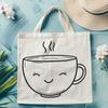 Beautiful Coffee Cup - Craft DXF Free Download