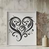 Ornate Love Heart Vector Art