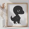 Unique Baby Dinosaur Template - Free PNG