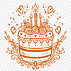 Creative Cake Image In DXF For Free Download