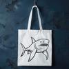 Vector Shark Design for Cutting Machines A stylized illustration of a shark, suitable for vector design and cutting machine stencils.