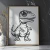 Creative Dinosaur Wearing Glasses