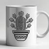 Artistic Cactus In DXF Format