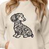 Artistic Sitting Dachshund DXF