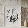 Stunning Dinosaur Smashing Through Wall SVG