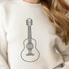 Beautiful Guitar In SVG For Free Download