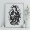 Ornate Virgin Mary In SVG & DXF