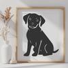 Sitting Dog Drawing - Free DXF