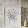 Unique Bee Illustration - Free PDF Download