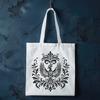 Ornate Stylized Phoenix Vector Art Design A stylized, ornate illustration of a mythical phoenix in full body pose.