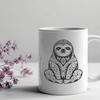 Ornate Sloth In PDF And PNG