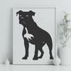 Beautiful Standing Pitbull Vector Craft File