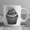 Artistic Cupcake - Laser Engraver PNG