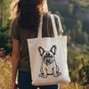 Artistic Sitting French Bulldog Digital Artwork