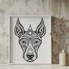 Artistic Doberman Pinscher Illustration In SVG For Free Download