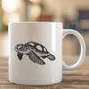 Beautiful Sea Turtle - Glowforge PNG