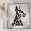 Artistic Great Dane - Sublimation PNG Free Download