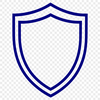 Vector Shield Icon - Simple Shield Design for Vector Art Projects A simple line drawing of a shield, suitable for vector art designs.