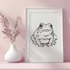 Artistic Toad In SVG & DXF