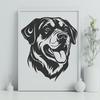 Creative Rottweiler Digital Drawing - Free DXF