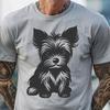 Unique Yorkshire Terrier Digital Drawing - Free DXF Download