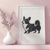 Artistic Welsh Corgi In PDF & PNG