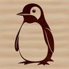 Penguin Outline Vector Graphic An outline image of a penguin in a compact digital format suitable for various design software.