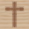 A detailed illustration of a traditional cross with intricate design elements.