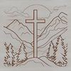 Beautiful Christian Symbol SVG Design A vector graphic representation of a Christian crucifix symbol, suitable for various design applications.