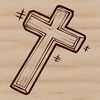 Minimalist Crucifix Design A simple design of a crucifix with clean lines and minimalist details.