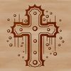 A detailed vector illustration of a traditional Christian crucifix symbol.