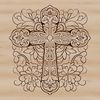 An illustration of a traditional crucifix with classic design features.
