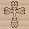 Metalwork-Inspired Vector Cross Ornate metalwork-style cross design with intricate details, suitable for vector-based applications.