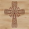 A traditional ornate cross with intricate details, suitable for various uses including decorative and spiritual contexts.