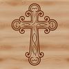 Free Vector Cross Artwork A classic ornate cross design with intricate details, suitable for various uses including crafting and digital art.