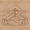 A traditional symbol of Christianity, this crucifix features a simple yet iconic design.
