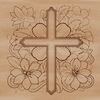 Religious Design SVG Icon Ornate crucifix design with intricate details and symbolic meaning in religious context.