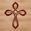 An iconic Christian symbol, a crucified figure on a cross, suitable for vector art designs.