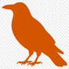 A vector illustration of a crow in silhouette form, suitable for commercial or personal use.
