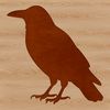 A detailed vector illustration of a crow in silhouette form, suitable for commercial use.