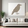 A stylized vector illustration of a crow, suitable for digital crafting and DIY projects.