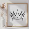 Royal Design SVG A royalty-inspired crown design made in vector format for easy editing and customization.
